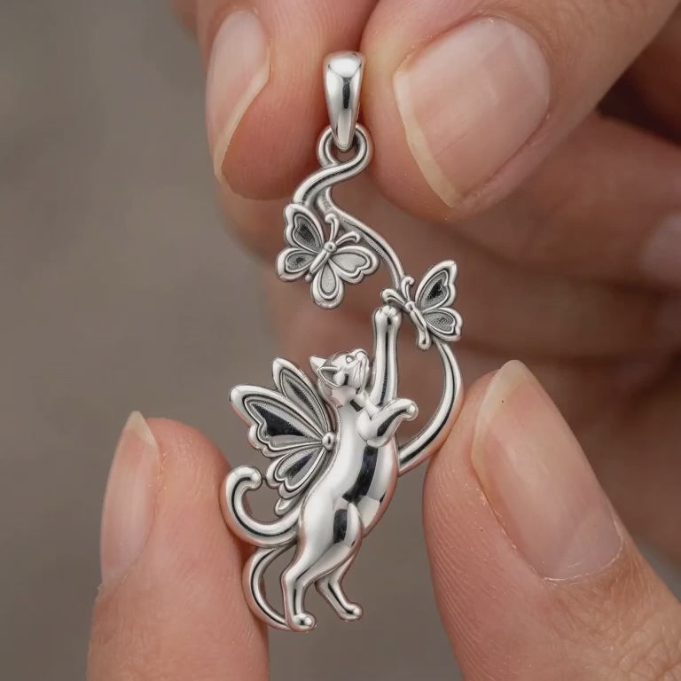 Whimsical Fairy Cat Charm Bracelet – Personalized Cat Mom Gift – product video