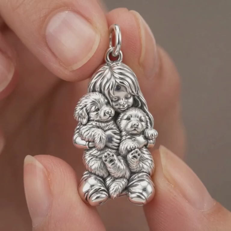Puppy Hug Cuddle Charm Bracelet – Personalized Dog Mom Gift – product video