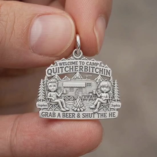 Happy Camper Couple Charm Bracelet – Personalized Couple Gift – product video
