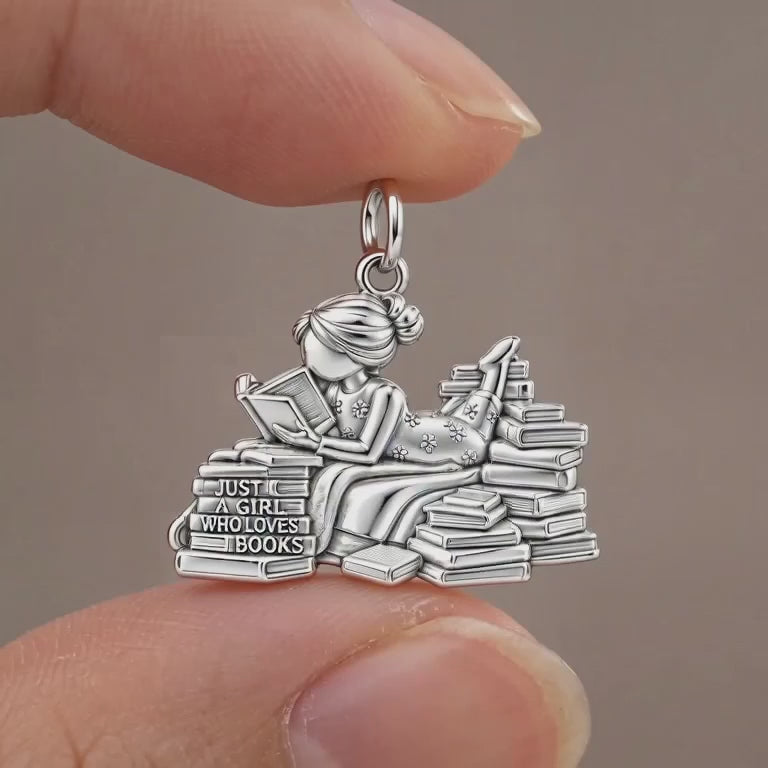 Girl Who Loves Books Charm and Polyester Cord Bracelet Set – product video
