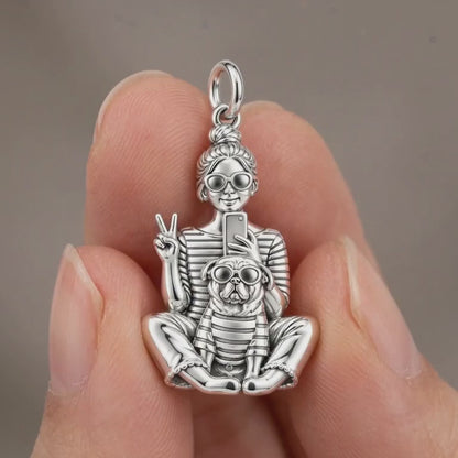 Bestie Selfie Pug Charm Bracelet – Personalized Dog Mom Gift – product video