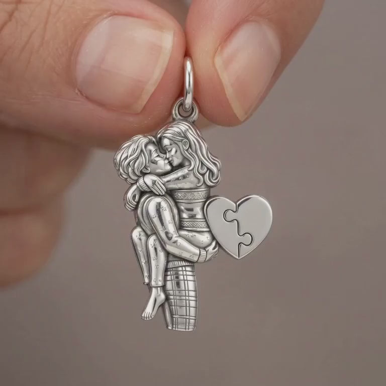 Perfect Fit Puzzle Heart Charm Bracelet – Personalized Couple Gift – product video
