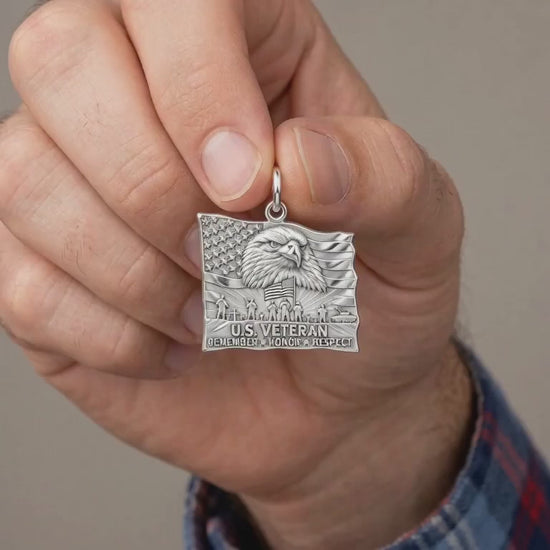 Eternal Patriot Honor Charm Bracelet – Personalized Veteran Gift – product video