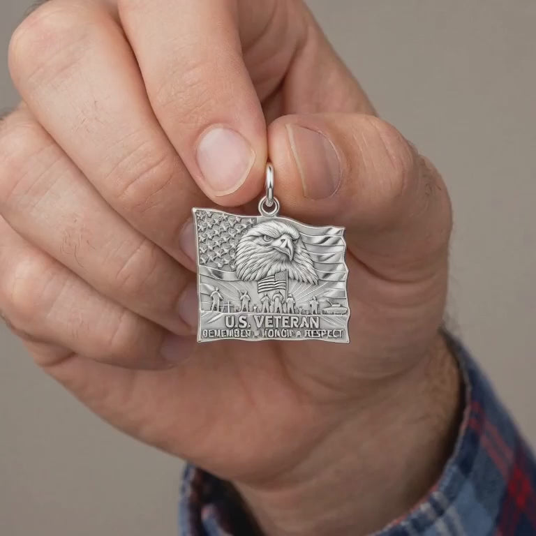 Eternal Patriot Honor Charm Bracelet – Personalized Veteran Gift – product video