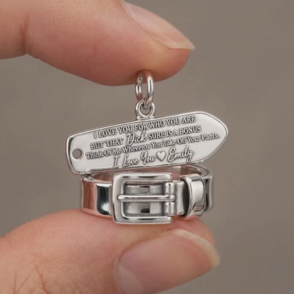 Cheeky Belt and Tag Charm Bracelet – Personalized Couple Gift – product video