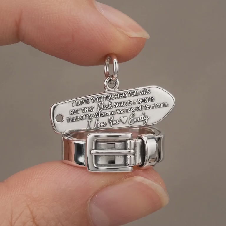 Cheeky Belt and Tag Charm Bracelet – Personalized Couple Gift – product video