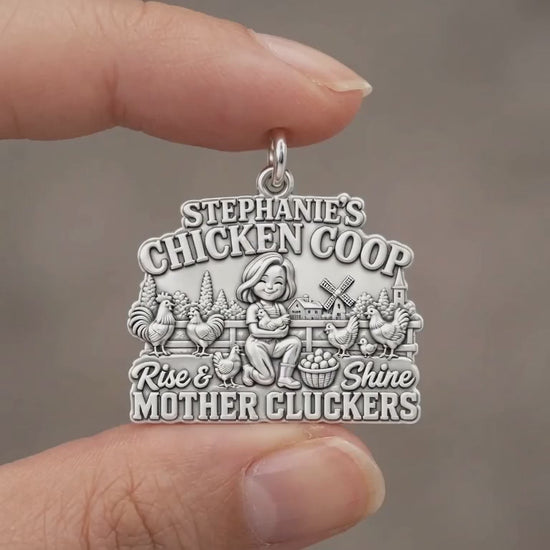 Rise & Shine Chicken Coop Charm Bracelet – Personalized Mom Gift – product video