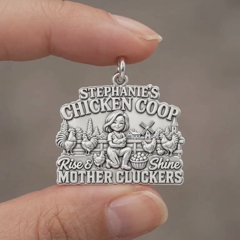 Rise & Shine Chicken Coop Charm Bracelet – Personalized Mom Gift – product video