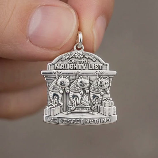 Naughty List Cats Charm Bracelet – Personalized Cat Mom Gift – product video
