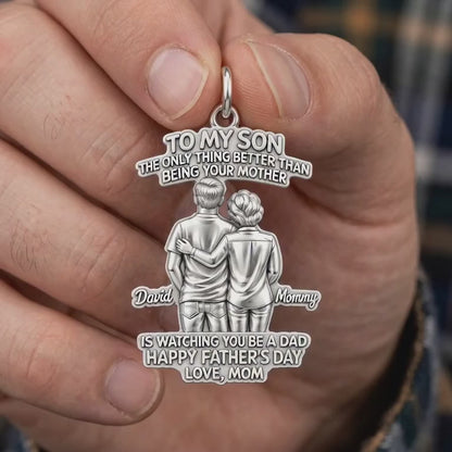 Mother and Son Bond Charm Bracelet – Personalized Son Gift – product video