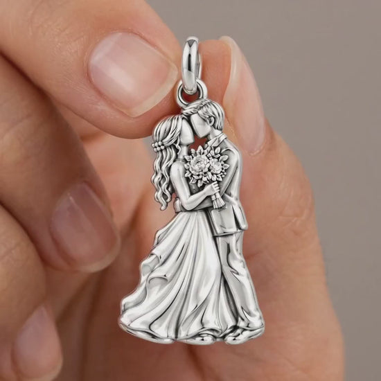 Eternal Wedding Vow Charm Bracelet – Personalized Upload Photo Gift – product video