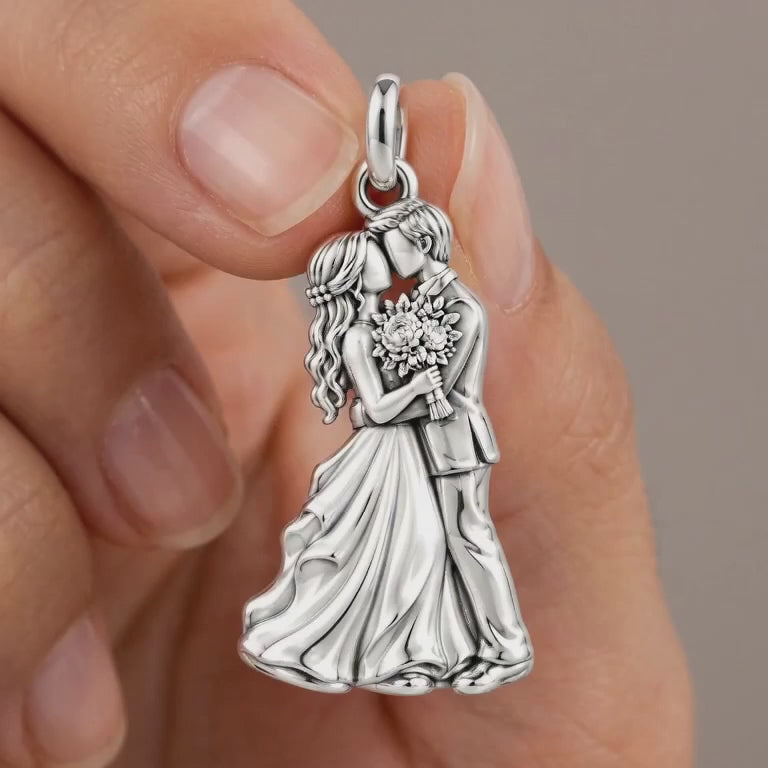 Eternal Wedding Vow Charm Bracelet – Personalized Upload Photo Gift – product video
