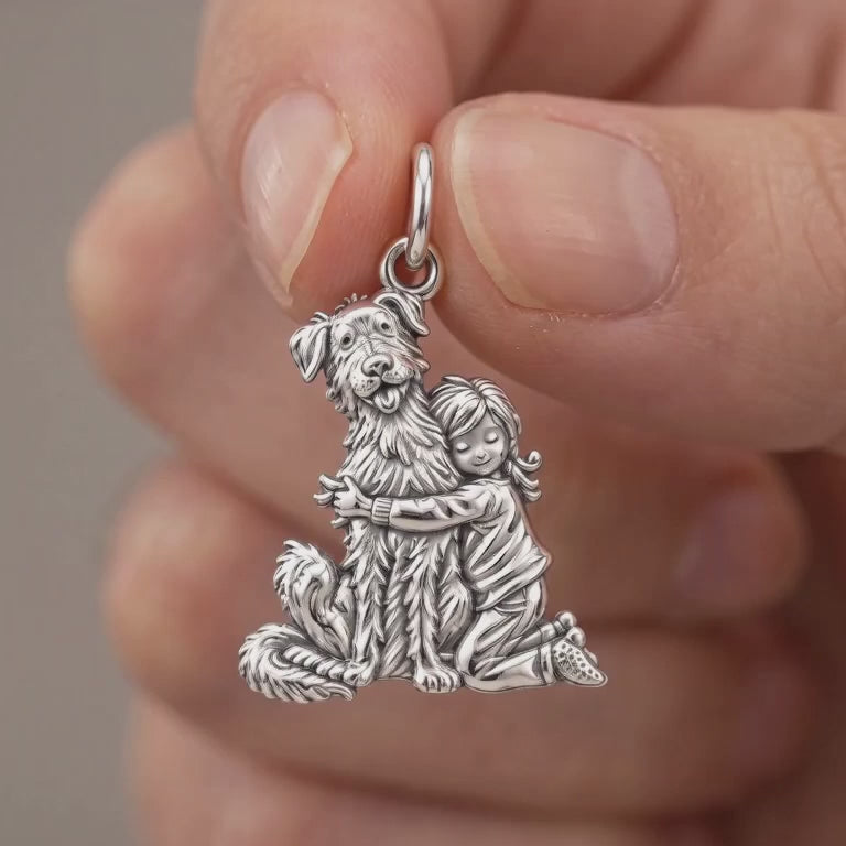 Best Friend Hug Charm and Polyester Cord Bracelet Set