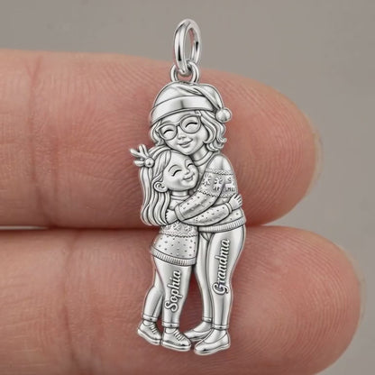 Christmas Hug Charm Bracelet – Personalized Grandma Gift – product video