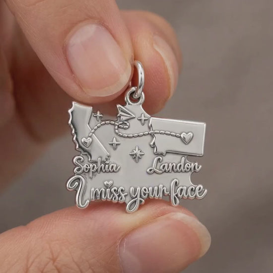 Long Distance Paper Plane Charm Bracelet – Personalized Couple Gift – product video