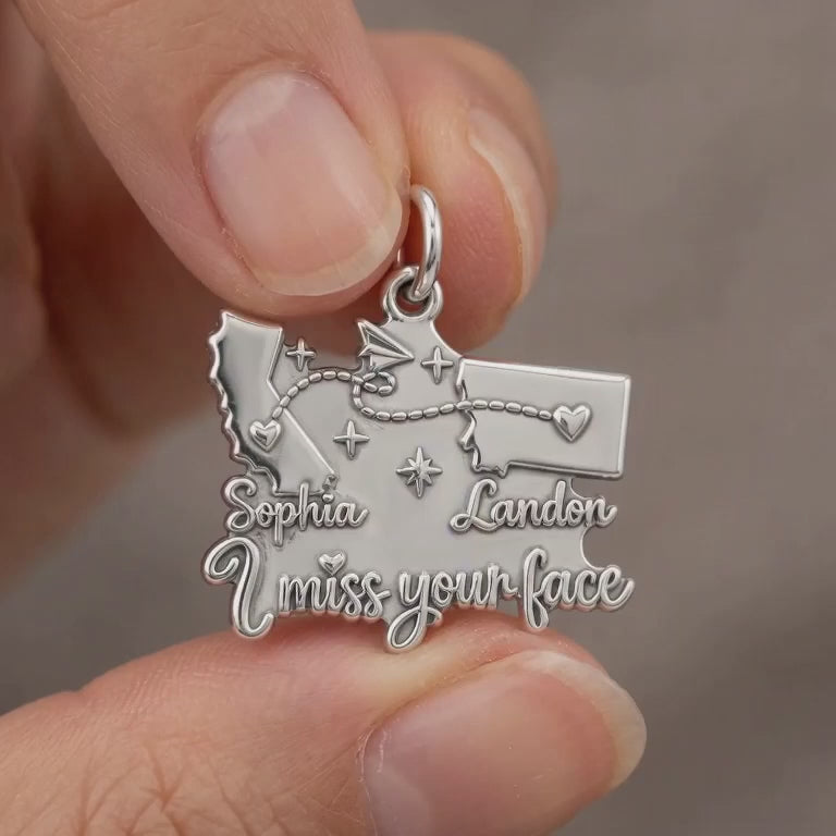 Long Distance Paper Plane Charm Bracelet – Personalized Couple Gift – product video