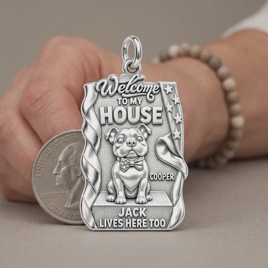 Welcome To My House Charm Bracelet – Personalized Dog Mom Gift – product video