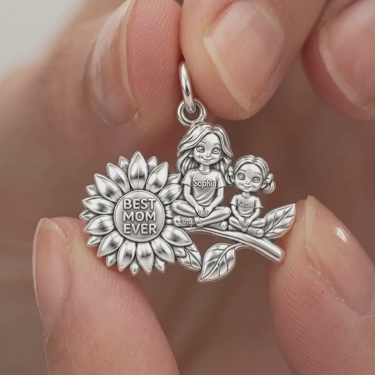Sunflower Garden Charm Bracelet – Personalized Mom Gift – product video