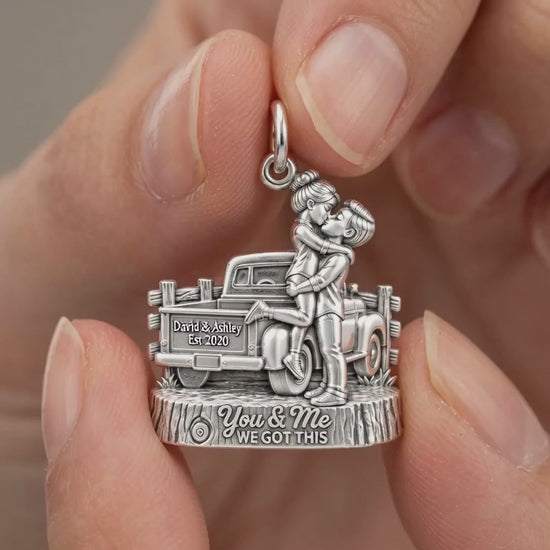Vintage Truck Sweethearts Charm Bracelet – Personalized Couple Gift – product video