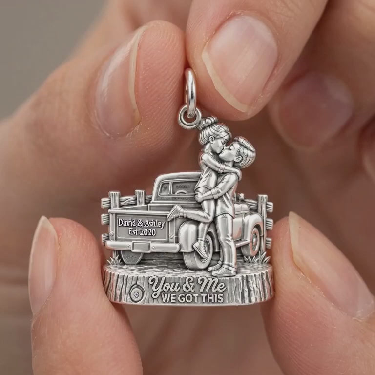 Vintage Truck Sweethearts Charm Bracelet – Personalized Couple Gift – product video