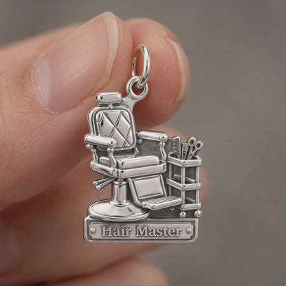 Hair Master Salon Chair Charm and Polyester Cord Bracelet Set