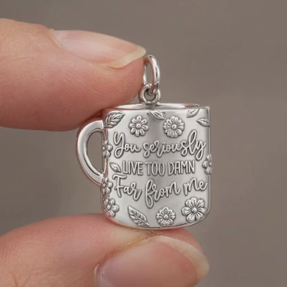 Long Distance Coffee Mug Charm Bracelet – Personalized Bestie Gift – product video