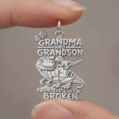 Unbroken Bond Dinosaur Charm Bracelet – Personalized Grandma Gift – product video