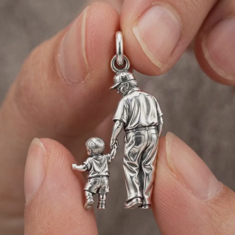 Grandpa's Little Treasure Photo Charm Bracelet - Personalized Grandpa Gift – product video