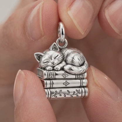 Whiskers and Chapters Charm and Polyester Cord Bracelet Set
