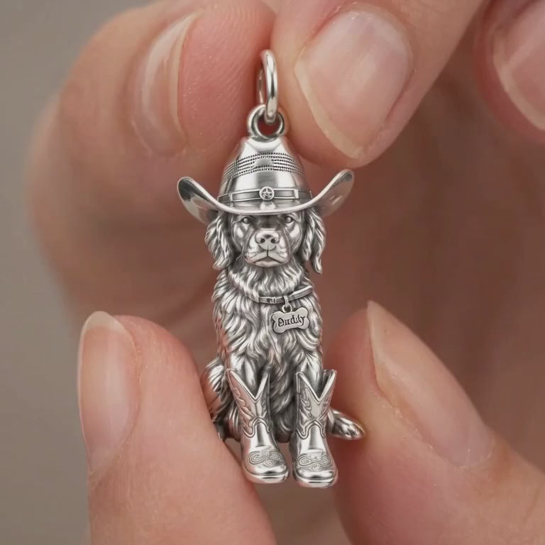 Little Cowboy Dog Charm Bracelet – Personalized Dog Mom Gift – product video