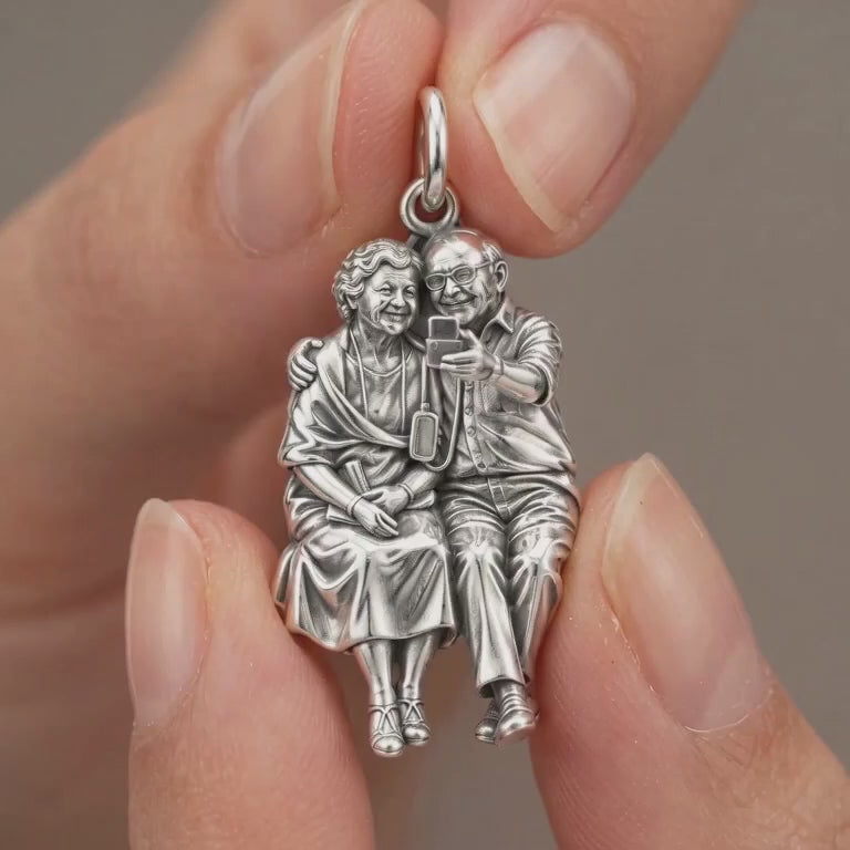 Lifetime Together Selfie Charm Bracelet – Personalized Couple Gift – product video