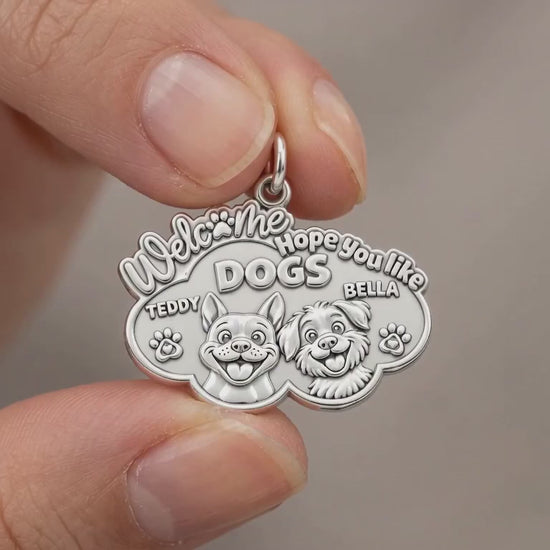 Welcome Hope You Like Dogs Charm Bracelet – Personalized Dog Mom Gift – product video