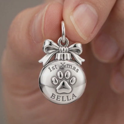 Puppy's First Christmas Charm and Polyester Cord Bracelet Set