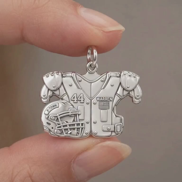 Football Jersey and Helmet Charm Bracelet – Personalized Mom – product video