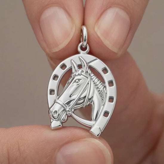 Lucky Gallop Horse Charm Bracelet – Personalized Horse Mom Gift – product video