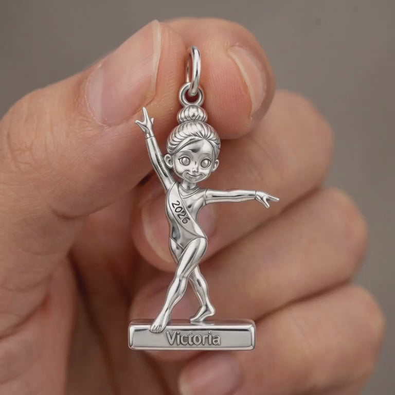 Perfect Balance Gymnast Charm Bracelet – Personalized Mom Gi – product video