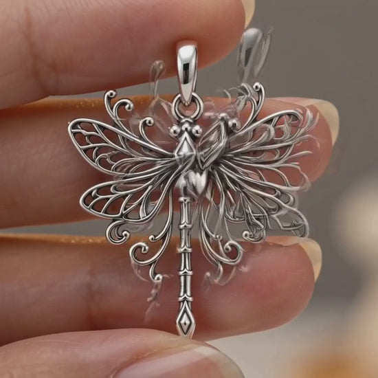 Lacy Wings Dragonfly Charm Bracelet – Personalized Mom Gift – product video