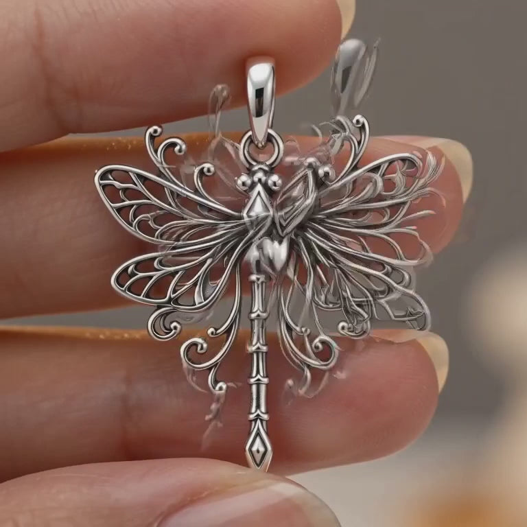 Lacy Wings Dragonfly Charm Bracelet – Personalized Mom Gift – product video