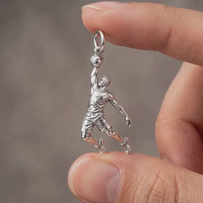 Slam Dunk Player Charm and Polyester Cord Bracelet Set