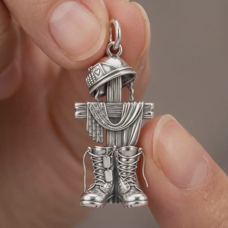 Fallen Hero Remembrance Charm and Polyester Cord Bracelet Set