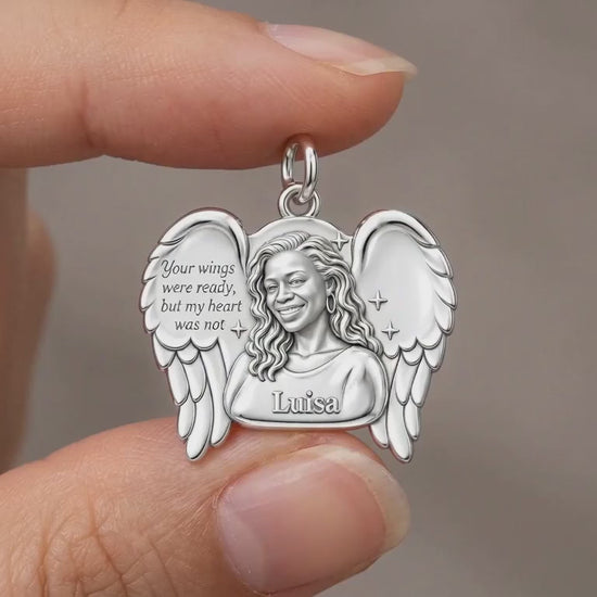 Eternal Angel Wings Charm Bracelet – Personalized Memorial Gift – product video