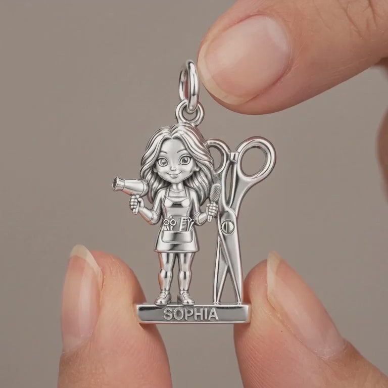 Master Stylist Charm Bracelet – Personalized Hairstylist Gift – product video