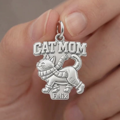Winter Whisker Snuggle Charm Bracelet – Personalized Cat Mom Gift – product video