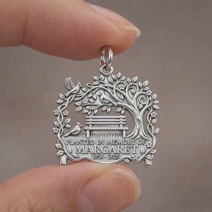 Memorial Garden Bench Charm and Polyester Cord Bracelet Set – product video