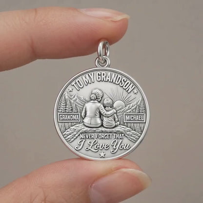 Mountain Sunrise Charm Bracelet – Personalized Grandson Gift – product video