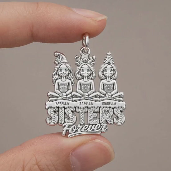Holiday Sisterhood Forever Charm Bracelet – Personalized Sister Gift – product video