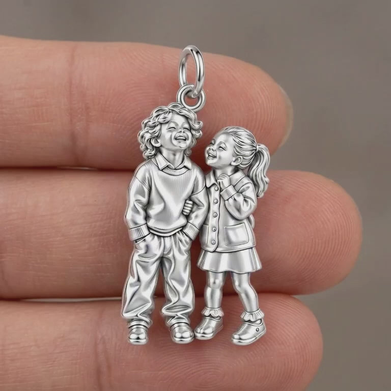 Laughter and Love Siblings Charm Bracelet – Personalized Mom Gift – product video
