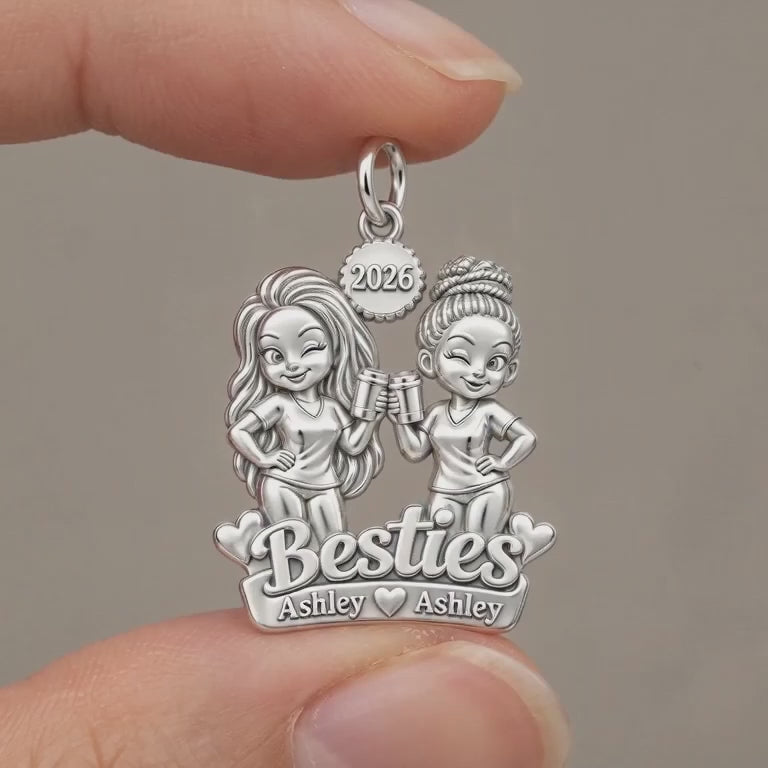 Coffee Date Besties Charm Bracelet – Personalized Best Friend Gift – product video
