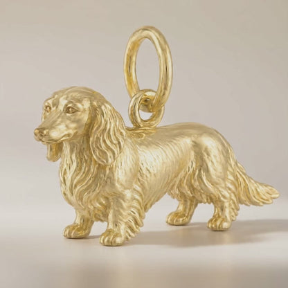 Goldendoodle - mini — Standing Dog Charm and Polyester Cord Bracelet Set