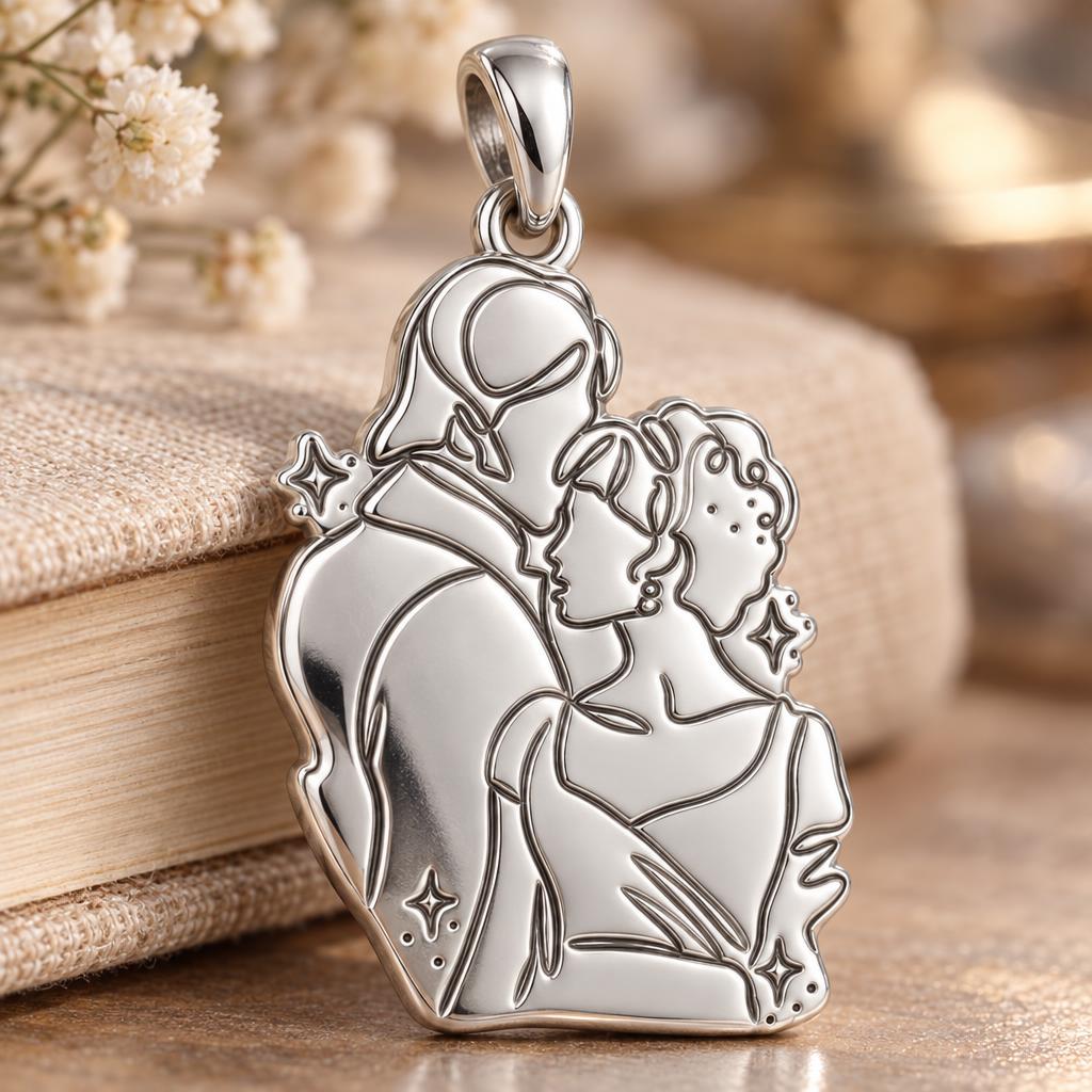  Price and Prejudice The Story of Us Charm Bracelet – Timeless Love Keepsake – macro detail of the charm